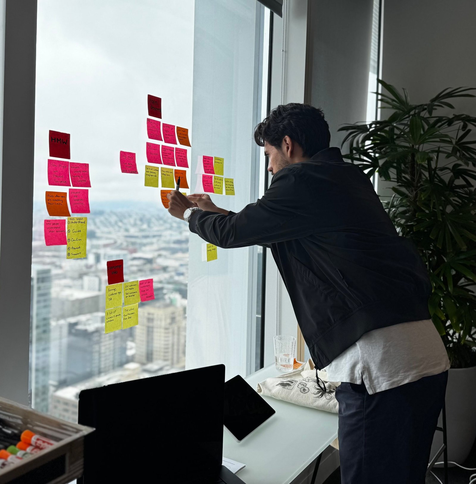 Oscar Quesada working during a design session